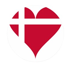 Heart-love-flag-denmark-red-cross Mini Round Pill Box (pack Of 5) by Bedest