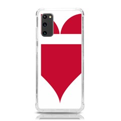 Heart-love-flag-denmark-red-cross Samsung Galaxy S20 6 2 Inch Tpu Uv Case by Bedest