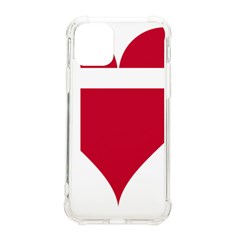 Heart-love-flag-denmark-red-cross Iphone 11 Pro 5 8 Inch Tpu Uv Print Case by Bedest