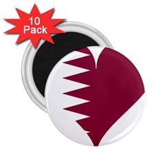 Heart-love-flag-qatar 2 25  Magnets (10 Pack)  by Bedest