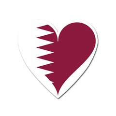 Heart-love-flag-qatar Heart Magnet by Bedest