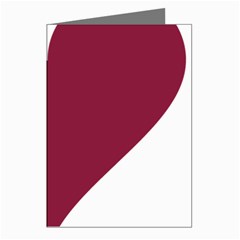 Heart-love-flag-qatar Greeting Cards (pkg Of 8)