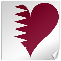 Heart-love-flag-qatar Canvas 16  X 16  by Bedest