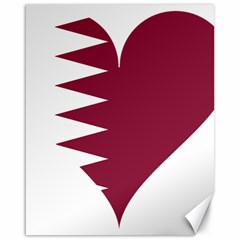 Heart-love-flag-qatar Canvas 16  X 20  by Bedest