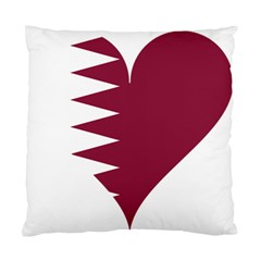 Heart-love-flag-qatar Standard Cushion Case (one Side) by Bedest