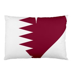 Heart-love-flag-qatar Pillow Case by Bedest