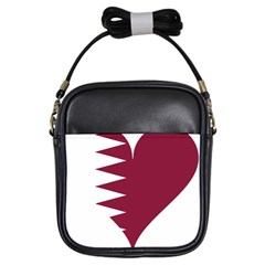 Heart-love-flag-qatar Girls Sling Bag by Bedest