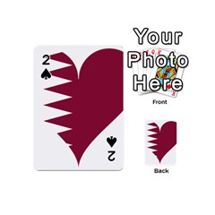 Heart-love-flag-qatar Playing Cards 54 Designs (mini) by Bedest