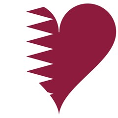 Heart-love-flag-qatar Play Mat (square) by Bedest