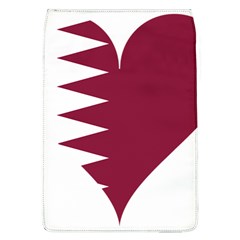 Heart-love-flag-qatar Removable Flap Cover (l) by Bedest