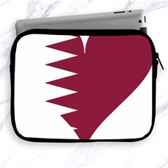 Heart-love-flag-qatar Apple Ipad 2/3/4 Zipper Cases by Bedest