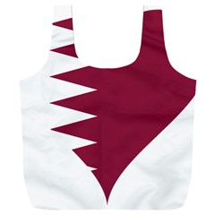 Heart-love-flag-qatar Full Print Recycle Bag (xxl) by Bedest