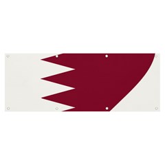 Heart-love-flag-qatar Banner And Sign 8  X 3  by Bedest