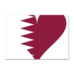 Heart-love-flag-qatar Crystal Sticker (a4) by Bedest