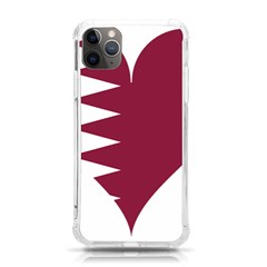 Heart-love-flag-qatar Iphone 11 Pro Max 6 5 Inch Tpu Uv Print Case by Bedest