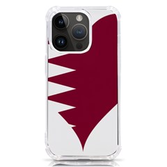 Heart-love-flag-qatar Iphone 14 Pro Tpu Uv Print Case by Bedest