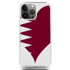 Heart-love-flag-qatar Iphone 13 Pro Max Tpu Uv Print Case by Bedest