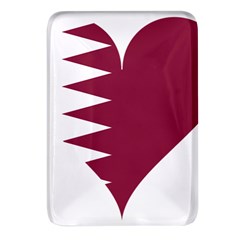 Heart-love-flag-qatar Rectangular Glass Fridge Magnet (4 Pack) by Bedest