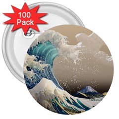 Japanese Wave 3  Buttons (100 Pack)  by Cowasu