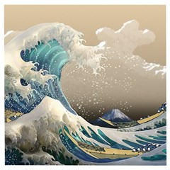 Japanese Wave Wooden Puzzle Square by Cowasu