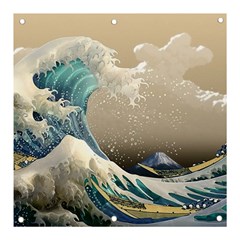 Japanese Wave Banner And Sign 3  X 3  by Cowasu