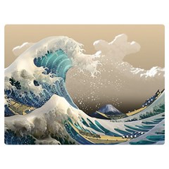 Japanese Wave Two Sides Premium Plush Fleece Blanket (extra Small) by Cowasu