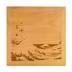 Japanese Wave Wood Photo Frame Cube by Cowasu