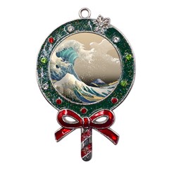 Japanese Wave Metal X mas Lollipop With Crystal Ornament by Cowasu