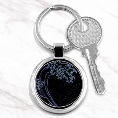 Vapor Wave Aesthetic Art Neon Asian Kanagawa Japanese Key Chain (round) by Cowasu