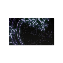 Vapor Wave Aesthetic Art Neon Asian Kanagawa Japanese Sticker (rectangular) by Cowasu