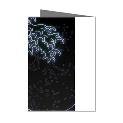 Vapor Wave Aesthetic Art Neon Asian Kanagawa Japanese Mini Greeting Cards (pkg Of 8) by Cowasu