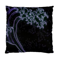 Vapor Wave Aesthetic Art Neon Asian Kanagawa Japanese Standard Cushion Case (one Side) by Cowasu