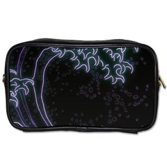 Vapor Wave Aesthetic Art Neon Asian Kanagawa Japanese Toiletries Bag (two Sides) by Cowasu