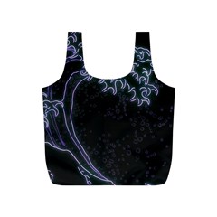 Vapor Wave Aesthetic Art Neon Asian Kanagawa Japanese Full Print Recycle Bag (s) by Cowasu