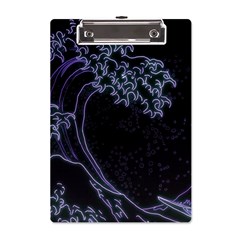 Vapor Wave Aesthetic Art Neon Asian Kanagawa Japanese A5 Acrylic Clipboard by Cowasu