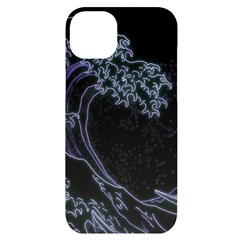 Vapor Wave Aesthetic Art Neon Asian Kanagawa Japanese Iphone 14 Plus Black Uv Print Case by Cowasu