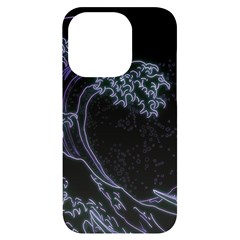 Vapor Wave Aesthetic Art Neon Asian Kanagawa Japanese Iphone 14 Pro Black Uv Print Case by Cowasu