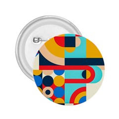 Geometric Shape Colorful Abstract Wave 2 25  Buttons by Cowasu