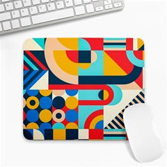 Geometric Shape Colorful Abstract Wave Large Mousepad by Cowasu