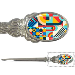 Geometric Shape Colorful Abstract Wave Letter Opener by Cowasu