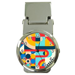 Geometric Shape Colorful Abstract Wave Money Clip Watches by Cowasu