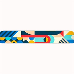 Geometric Shape Colorful Abstract Wave Small Bar Mat by Cowasu