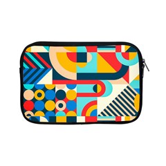 Geometric Shape Colorful Abstract Wave Apple Ipad Mini Zipper Cases by Cowasu