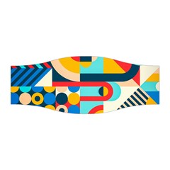 Geometric Shape Colorful Abstract Wave Stretchable Headband by Cowasu