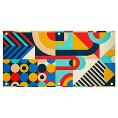 Geometric Shape Colorful Abstract Wave Banner And Sign 4  X 2  by Cowasu