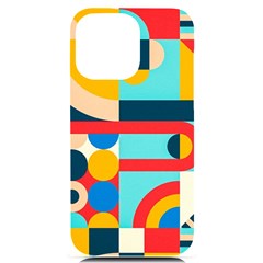 Geometric Shape Colorful Abstract Wave Iphone 14 Pro Max Black Uv Print Case by Cowasu