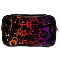 Abstract Red Geometric Toiletries Bag (two Sides) by Cowasu