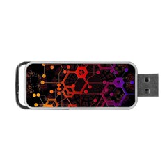 Abstract Red Geometric Portable Usb Flash (two Sides) by Cowasu