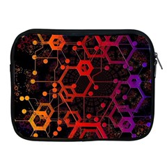 Abstract Red Geometric Apple Ipad 2/3/4 Zipper Cases by Cowasu