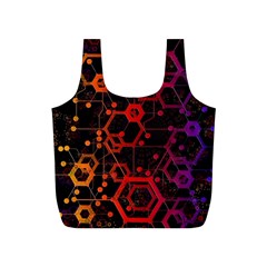 Abstract Red Geometric Full Print Recycle Bag (s) by Cowasu